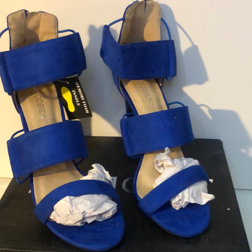 Nipsey Blue Open Toe Heels